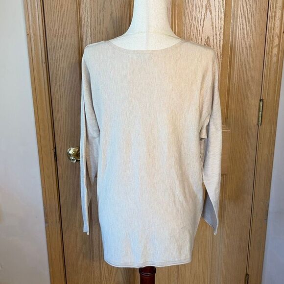 Chico’s Tan Light Weight Long Sleeve Sweater Large - Picture 4 of 6